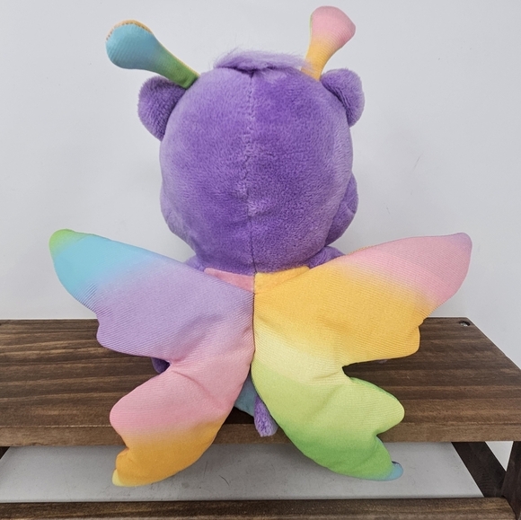 Care Bears 9" Purple Share Bear Butterfly Plush - 40th Anniversary Spring Theme - Picture 3 of 8
